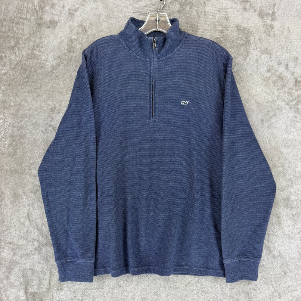 Vineyard Vines Pullover Mens M 1K003600 Blue Quarter-Zip EUC